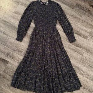 Boden Smocked Tiered Midi Dress